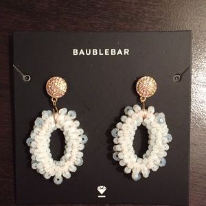 BaubleBar Eve Hoop Earrings - white